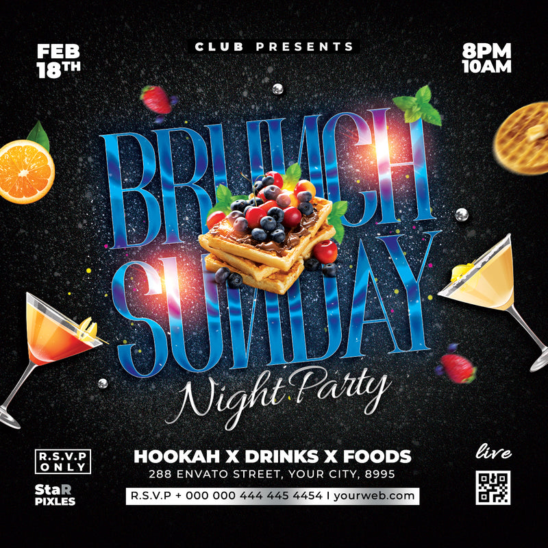 Brunch Flyer Template PSD | Restaurant Flyer Design | Breakfast Menu Flyer Pack3