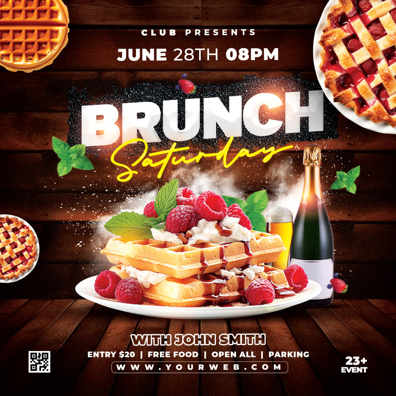 Brunch Flyer Template PSD | Restaurant Flyer Design | Breakfast Menu Flyer Pack2