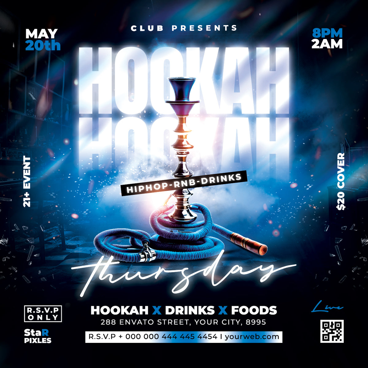 CUSTOM_Party Night Flyer Template PSD | Club Event Flyer | Culture Friday Flyer | DJ Party Poster | Pack2