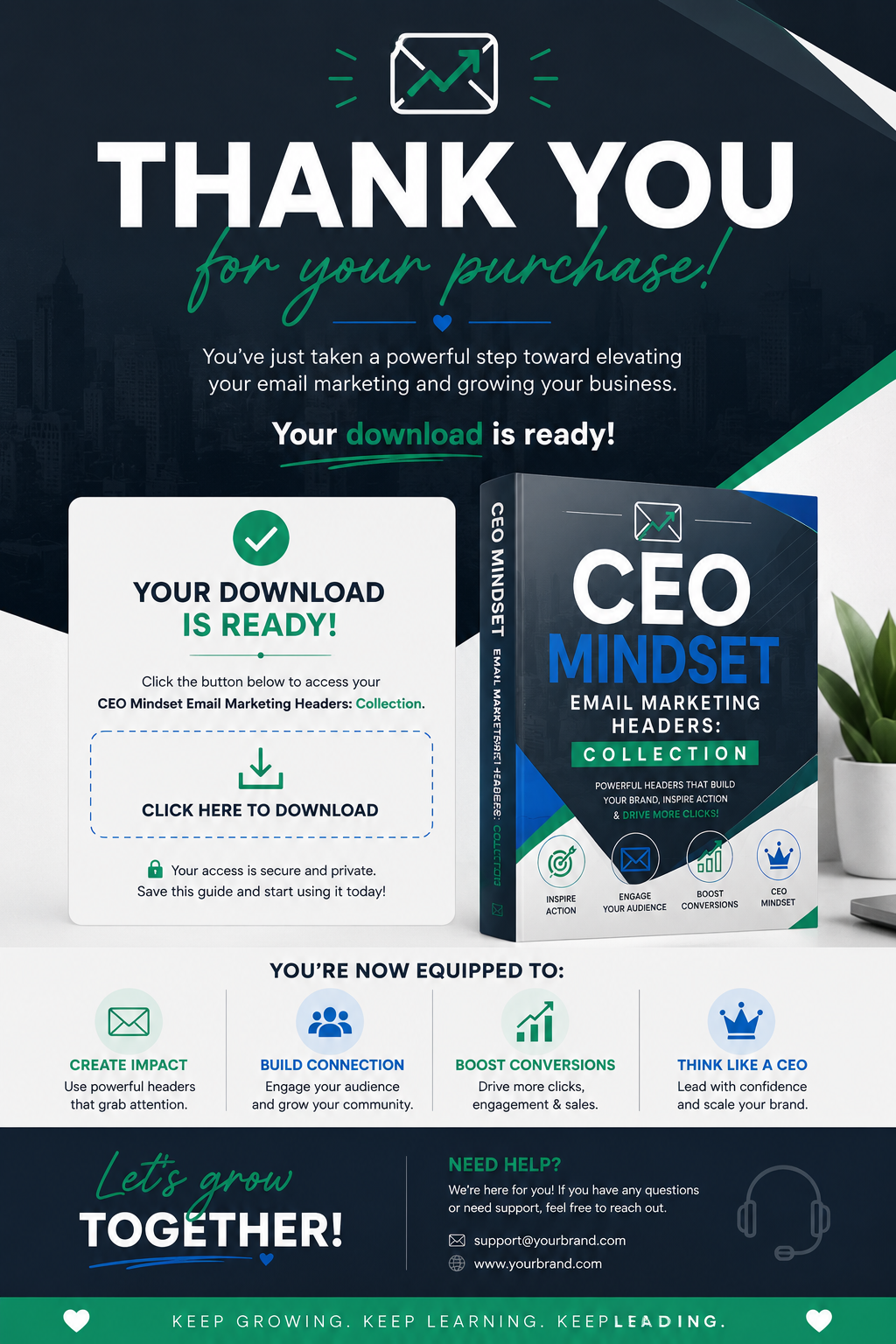 CEO Mindset Email Marketing Headers Collection | 200+ Professional Email Header Templates