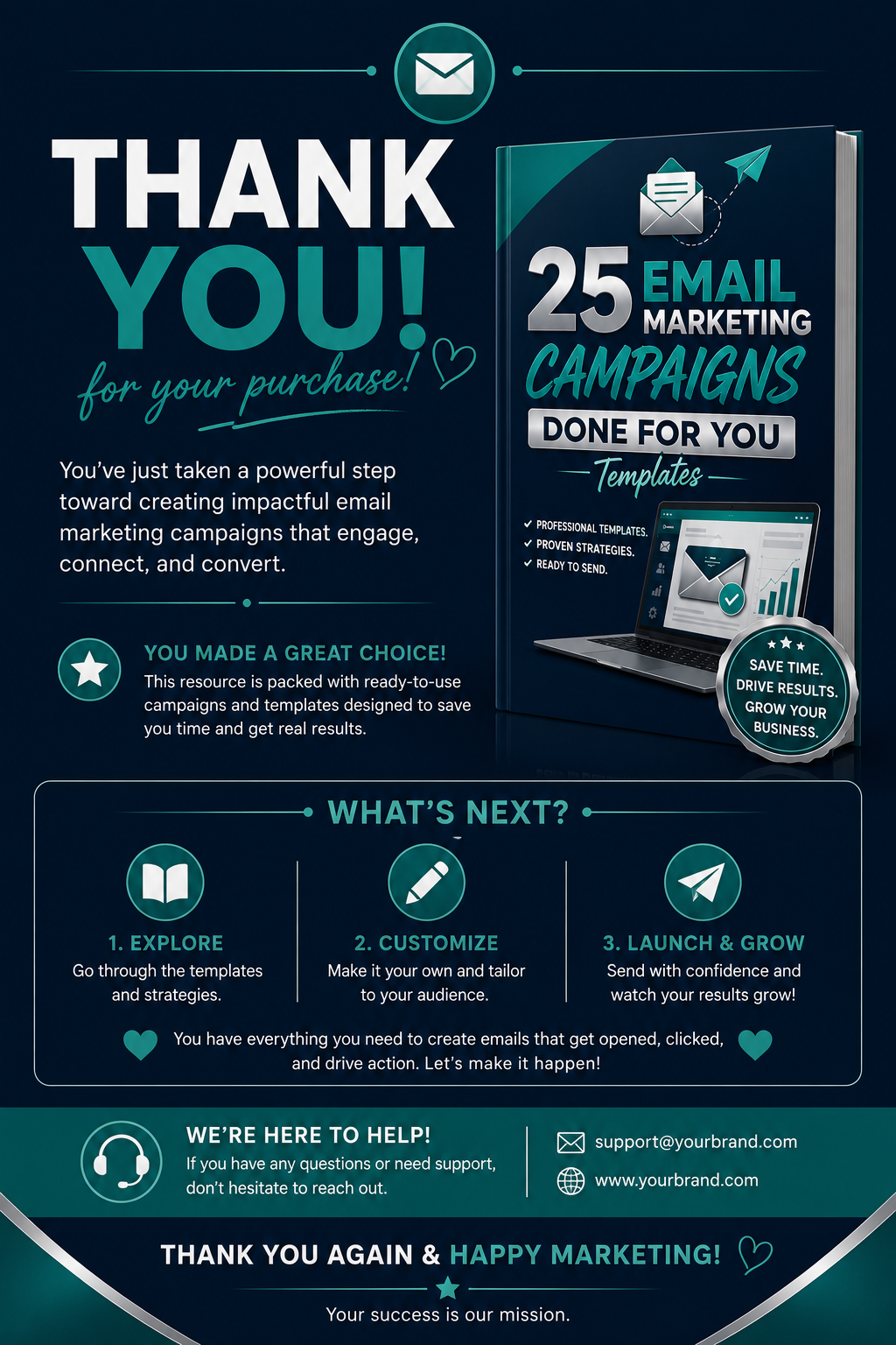 25 Email Marketing Campaign Templates | Done For You Email Templates | Klaviyo, Mailchimp & Shopify Email Marketing | Digital Download