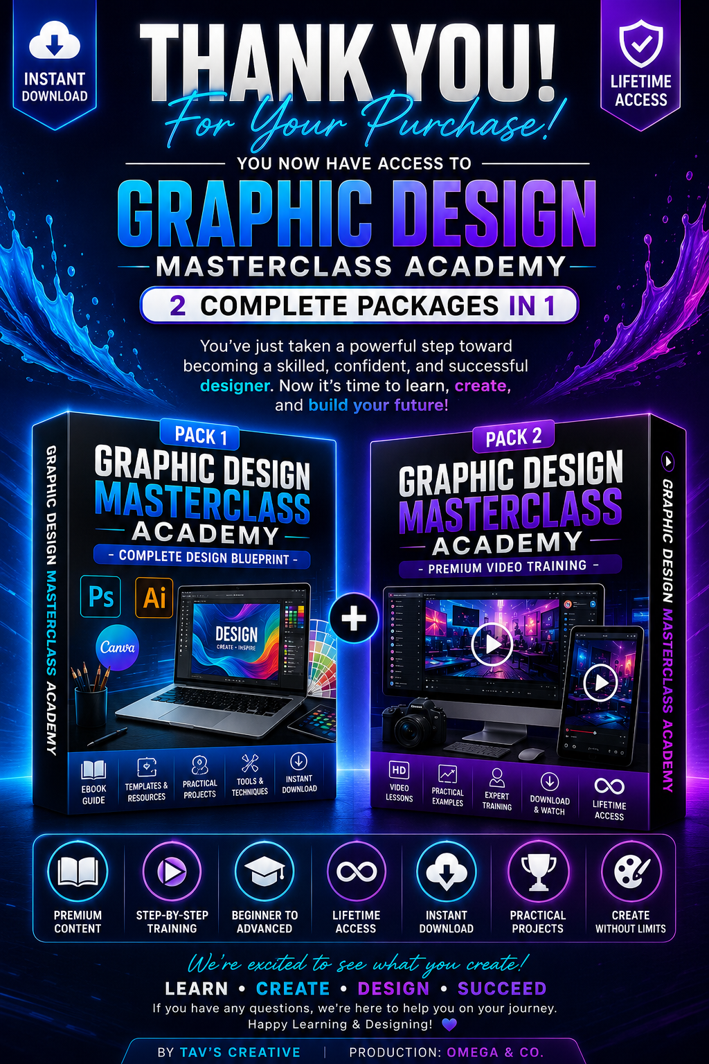 Graphic Design Masterclass Academy | Photoshop, Illustrator & Canva Training | Graphic Design Course + Video Lessons |