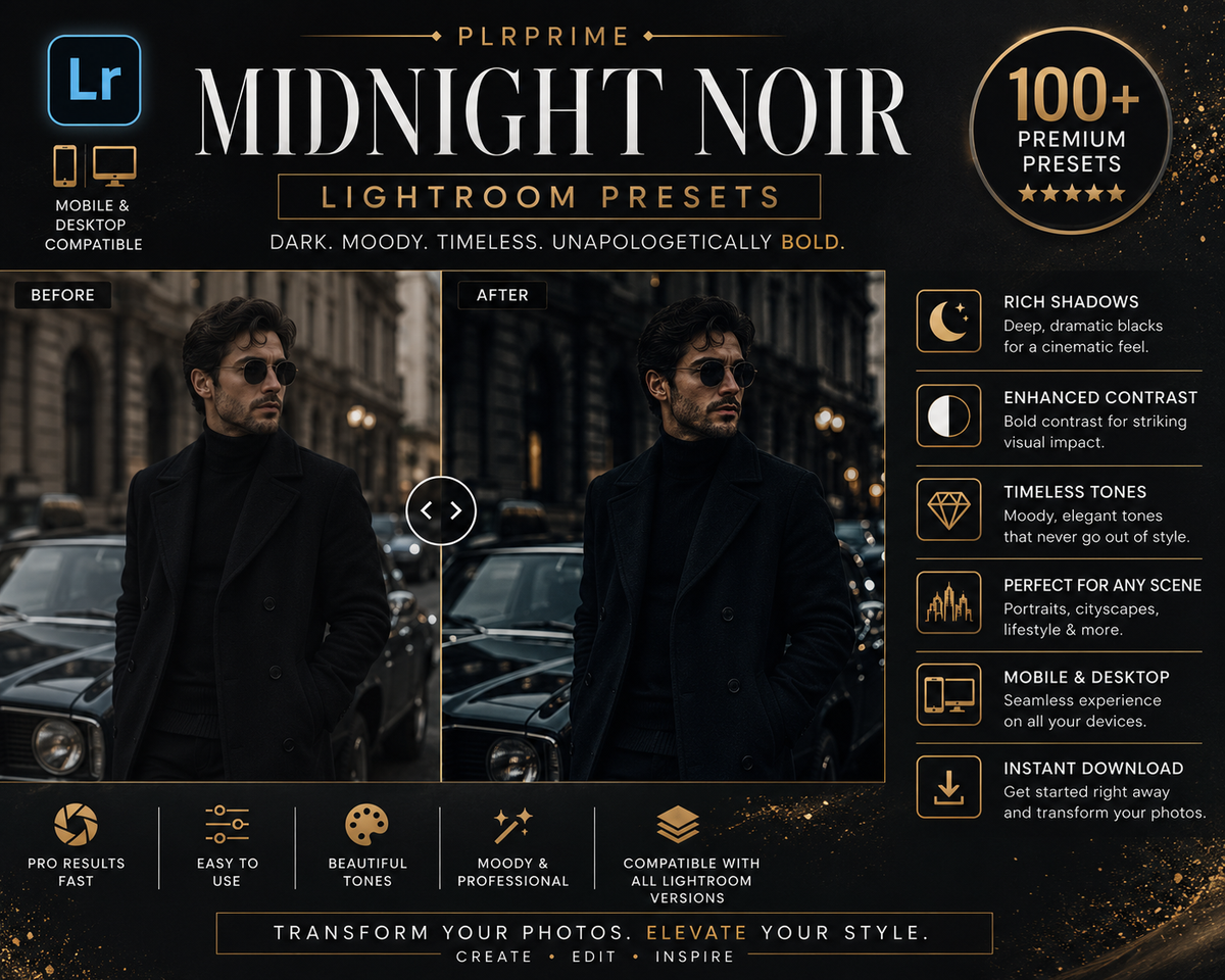 100+ Lightroom Presets Bundle | Mobile & Desktop Presets | Photo Editing Filters | Lightroom Presets Pack | PLR Digital Download