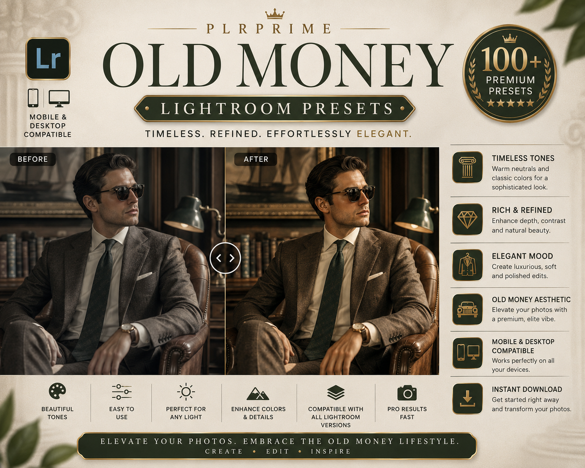 100+ Lightroom Presets Bundle | Mobile & Desktop Presets | Photo Editing Filters | Lightroom Presets Pack | PLR Digital Download