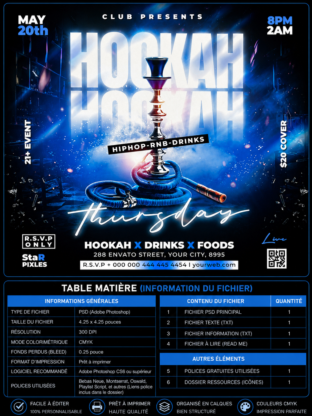 Party Night Flyer Template PSD | Club Event Flyer | Culture Friday Flyer | DJ Party Poster_Pack2