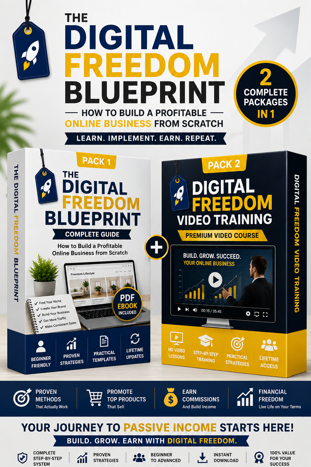 Digital Freedom Blueprint Bundle  Premium Video Training