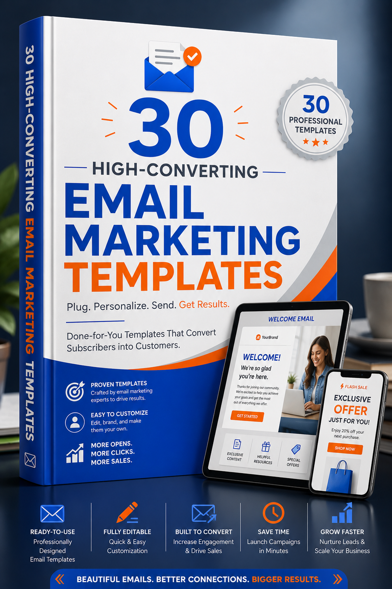 30 High-Converting Email Marketing Templates | Done For You Email Templates | Klaviyo, Mailchimp & Shopify Email Campaigns